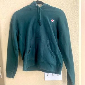 Champion hoodie. Forest green. SIZE SMALL.
